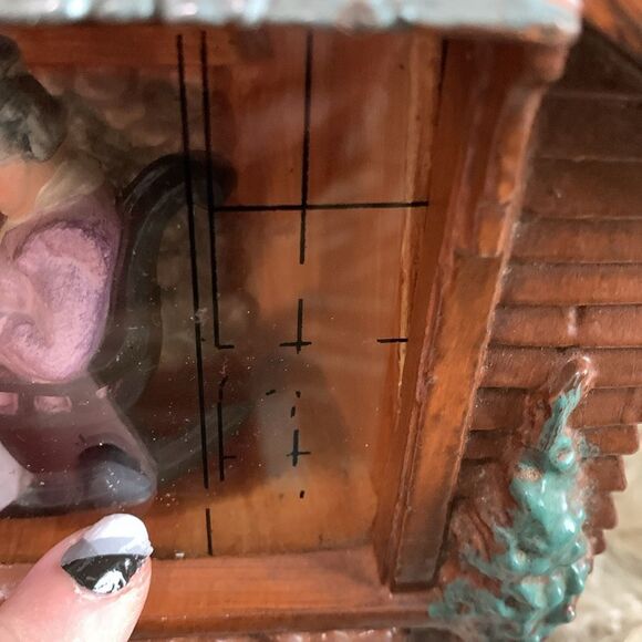 Vtg 1946 Haddon Original Home Sweet Home Clock Animated Rocking Grandma W/Light - Picture 14 of 17